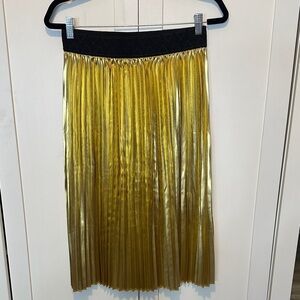 LuLaRoe Gold Pleated A-Line Skirt